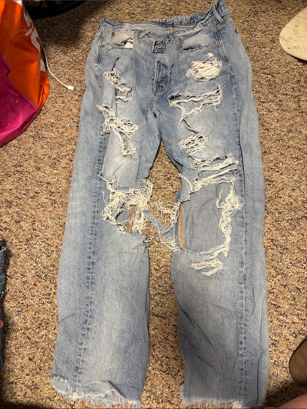 American Eagle Outfitters 90s Distressed Boot Cut Boyfriend Jeans